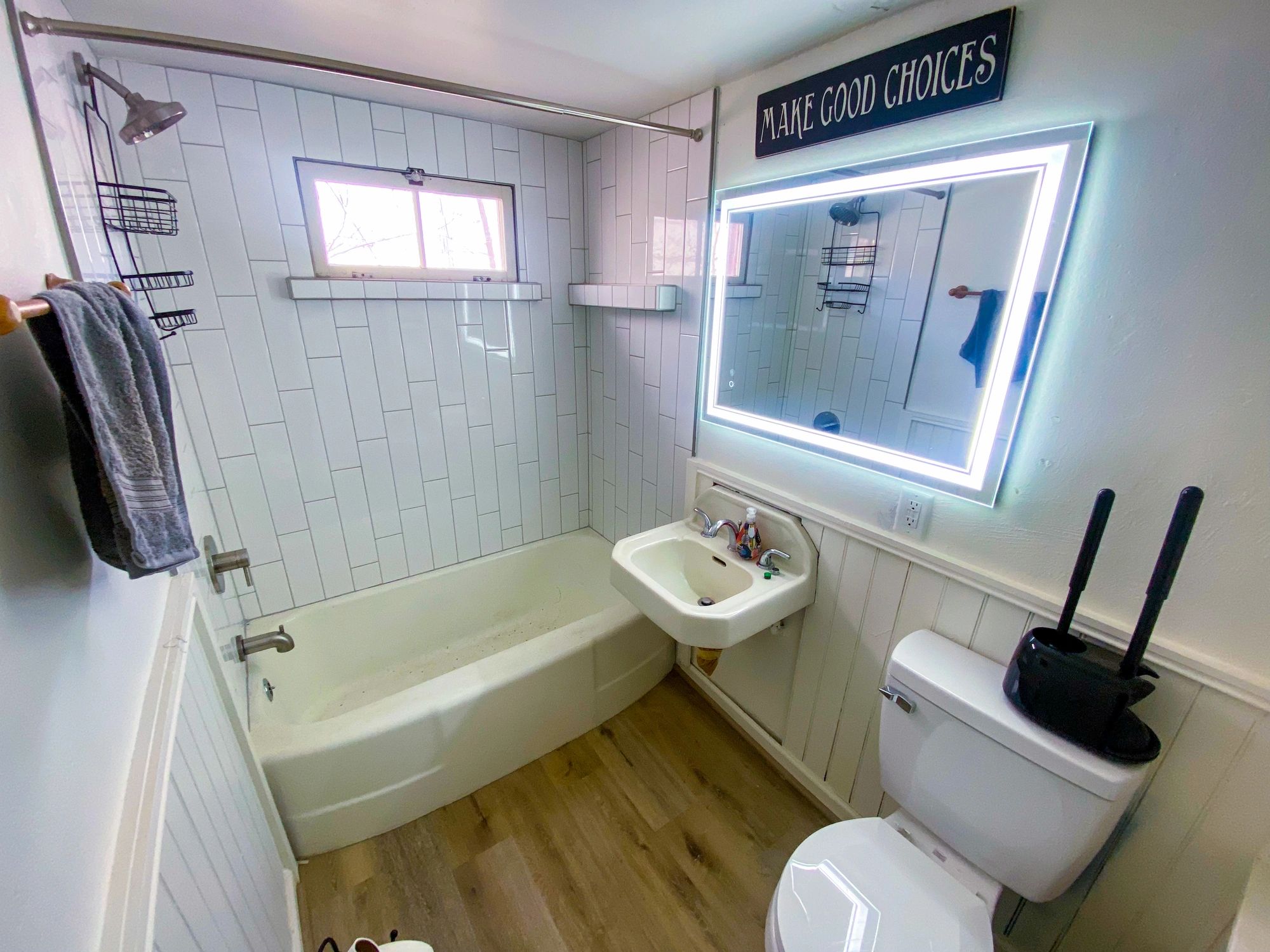 Modern bathroom renovation with clean finishes